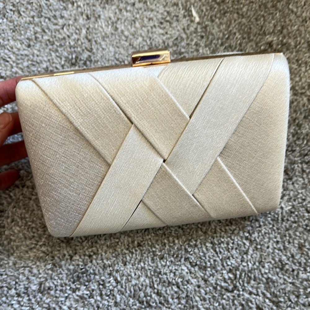 Elegant Cream Clutch or crossbody